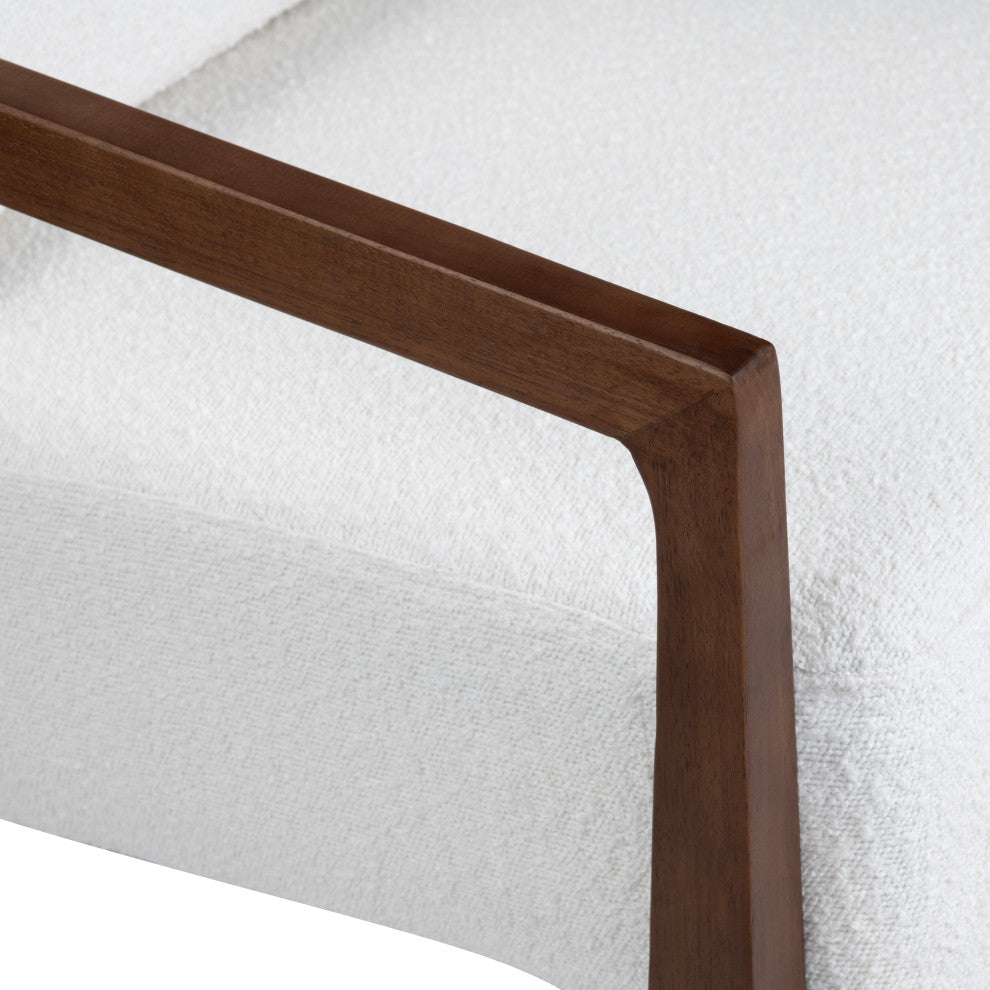 White Upholstered Accent Chair