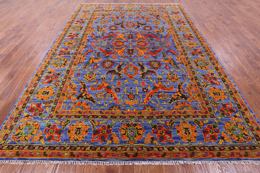 9' 0" X 12' 1" Heriz Serapi Handmade Wool Rug - Q13703