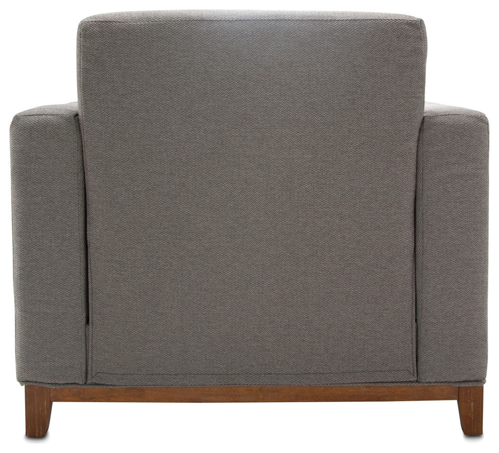 Brooklyn Walk Accent Armchair, Gray/Burnt Umber