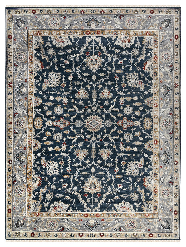 Bristol Krisha Area Rug, Blue, 10' x 14', Bordered