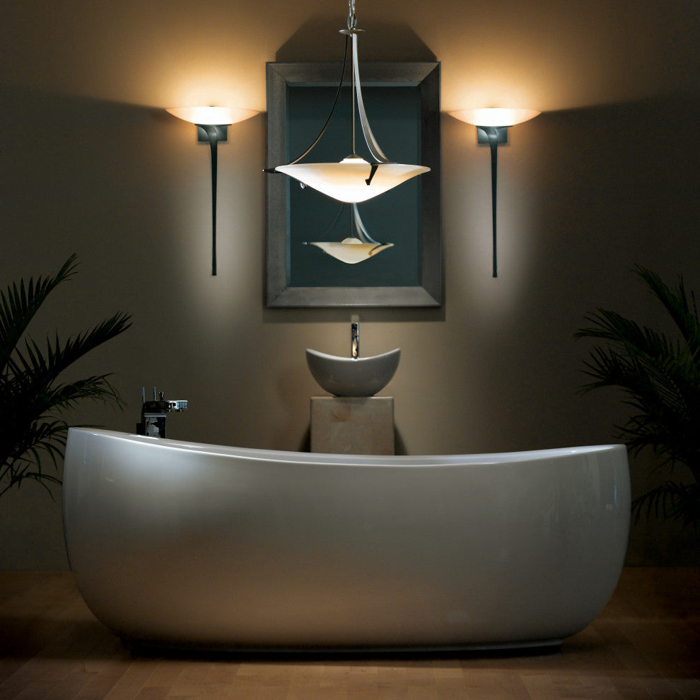 Antasia Pendant, Dark Smoke Finish, Sand Glass