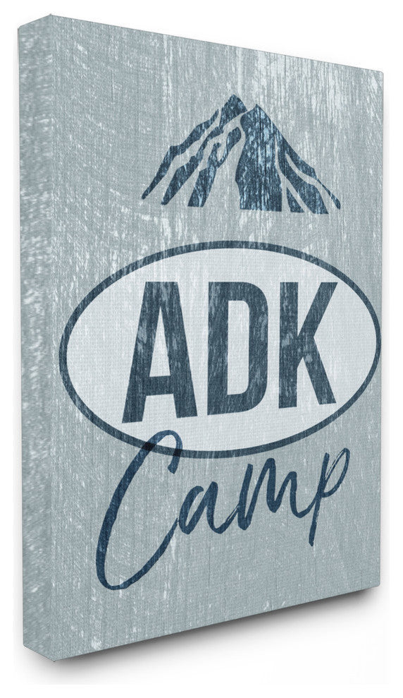 'ADK Camp Mountains Adirondack', Stretched Canvas, 16"x1.5"x20"