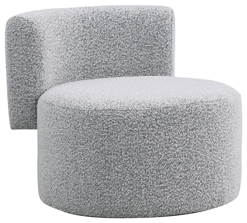 Como Boucle Fabric Upholstered Accent Chair, Grey