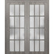 Closet Glass Bypass Doors | Felicia 3312 Ginger Ash Gray | Rails, 56" X 80"