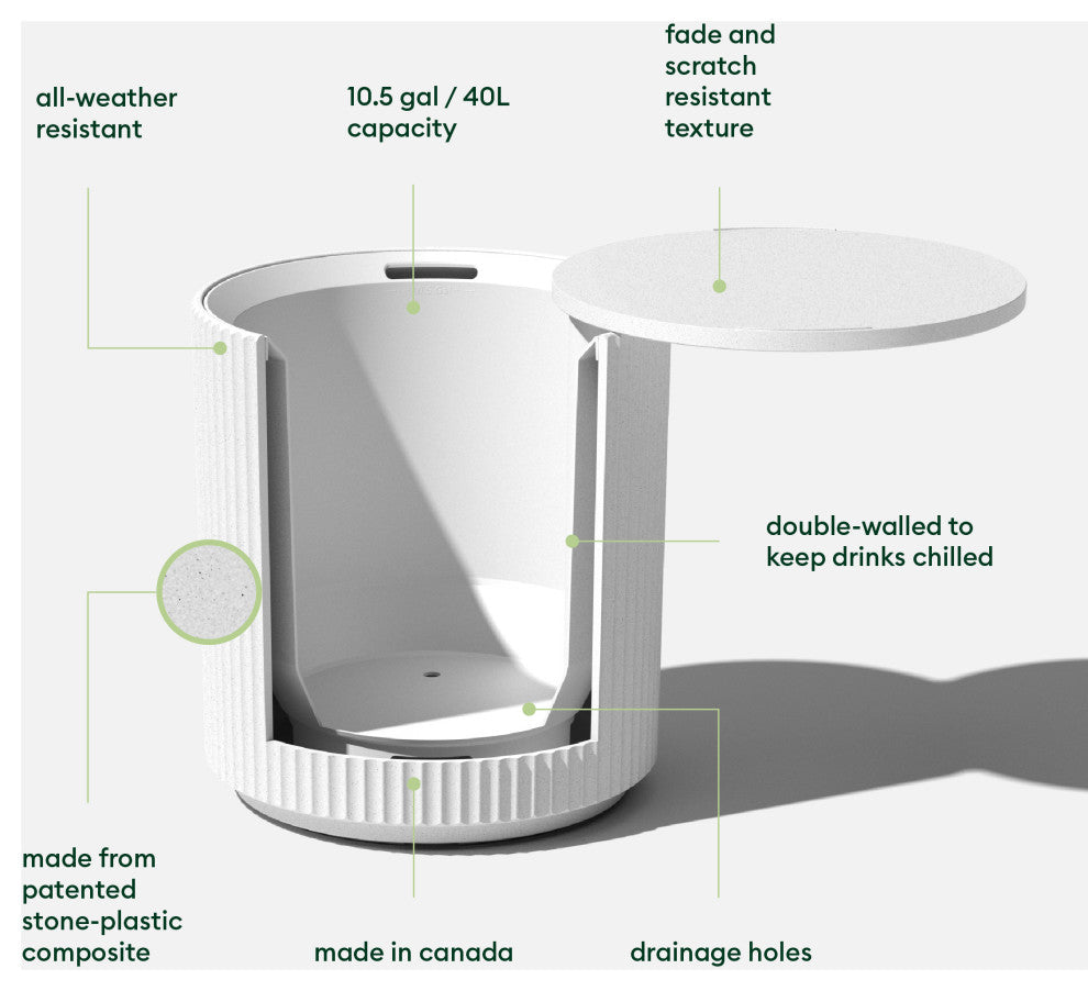 Veradek Chill Side Table, White