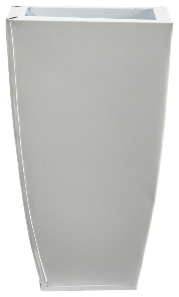 13" Tapered Square Metal Planter