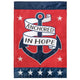 Flag  Double Applique  Anchored In Hope Burlap  Large
