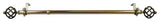 Walter Multi Angle Ceiling Rod 120-170 inch, Antique Brass, One Sided