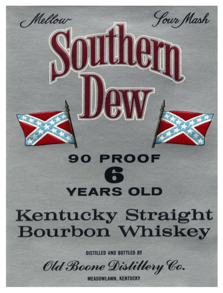 "Southern Dew Kentucky Straight Bourbon Whiskey" Paper Art, 14"x18"
