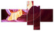 Purple in Antelope Canyon, Landscape Photography Canvas Print, 60"x32", 5 panels