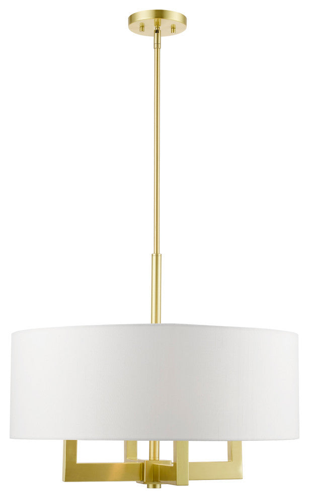 Cresthaven 4 Light Satin Brass Pendant Chandelier