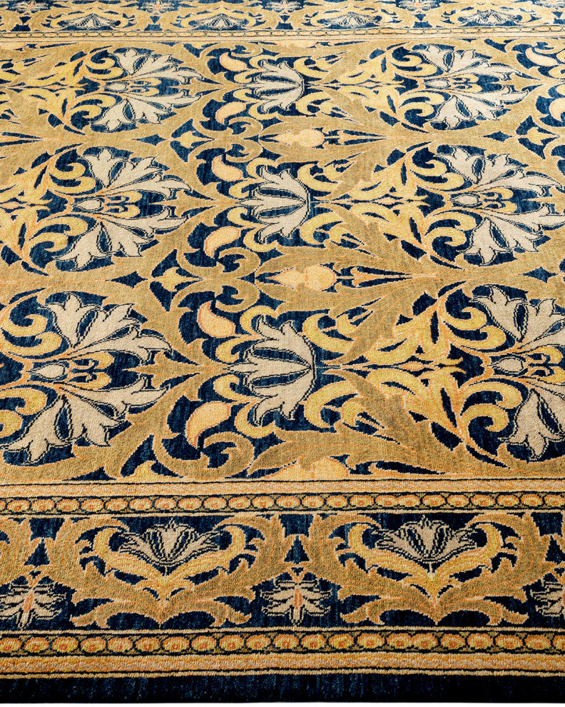 Ottoman, One-of-a-Kind Hand-Knotted Area Rug Navy, 6' 1" x 9' 1"
