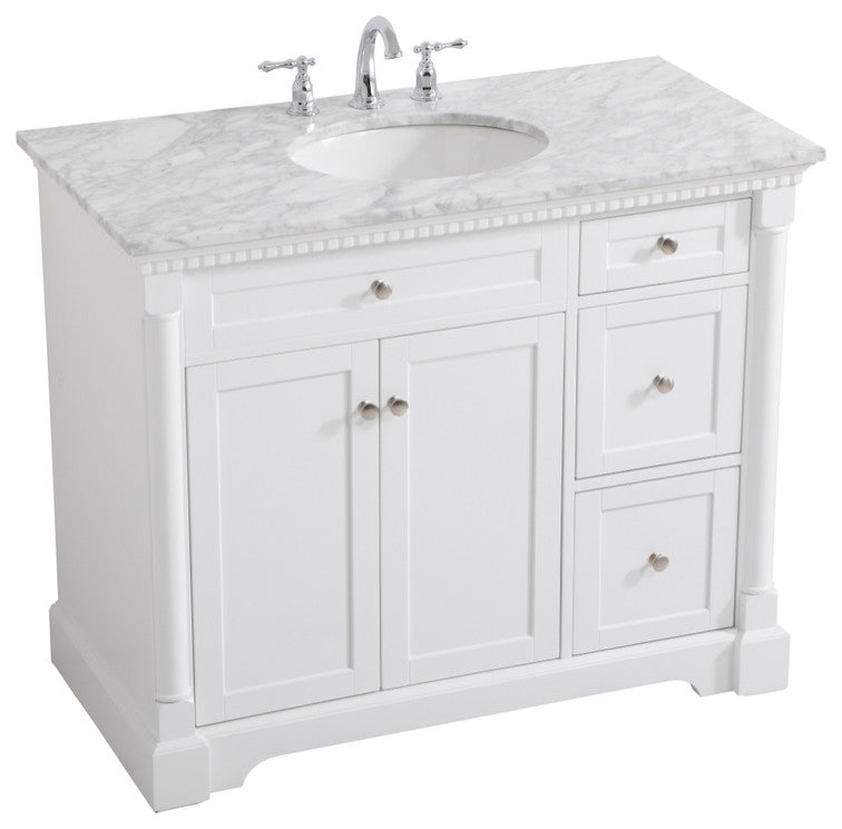 Home Living 42" Single Bathroom Vanity, White