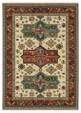 Oriental Weavers Lilihan 8022R Medallion Rug, Red, 3'3"x5'