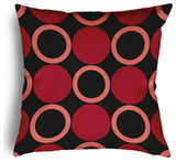 Mod Circles Accent Pillow With Removable Insert, Dark Red, 20"x20"