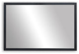 Ellis Framed Wall Mirror, Black, 28"x60"