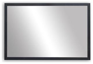 Ellis Framed Wall Mirror, Black, 28"x60"