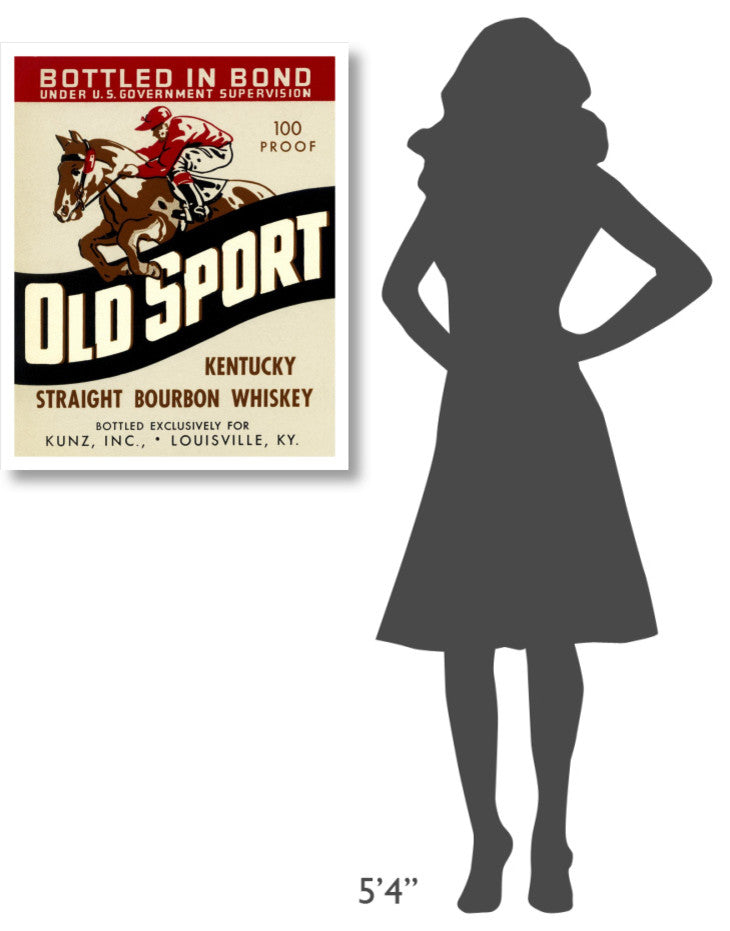 "Old Sport Kentucky Straight Bourbon Whiskey" Paper Art, 26"x32"