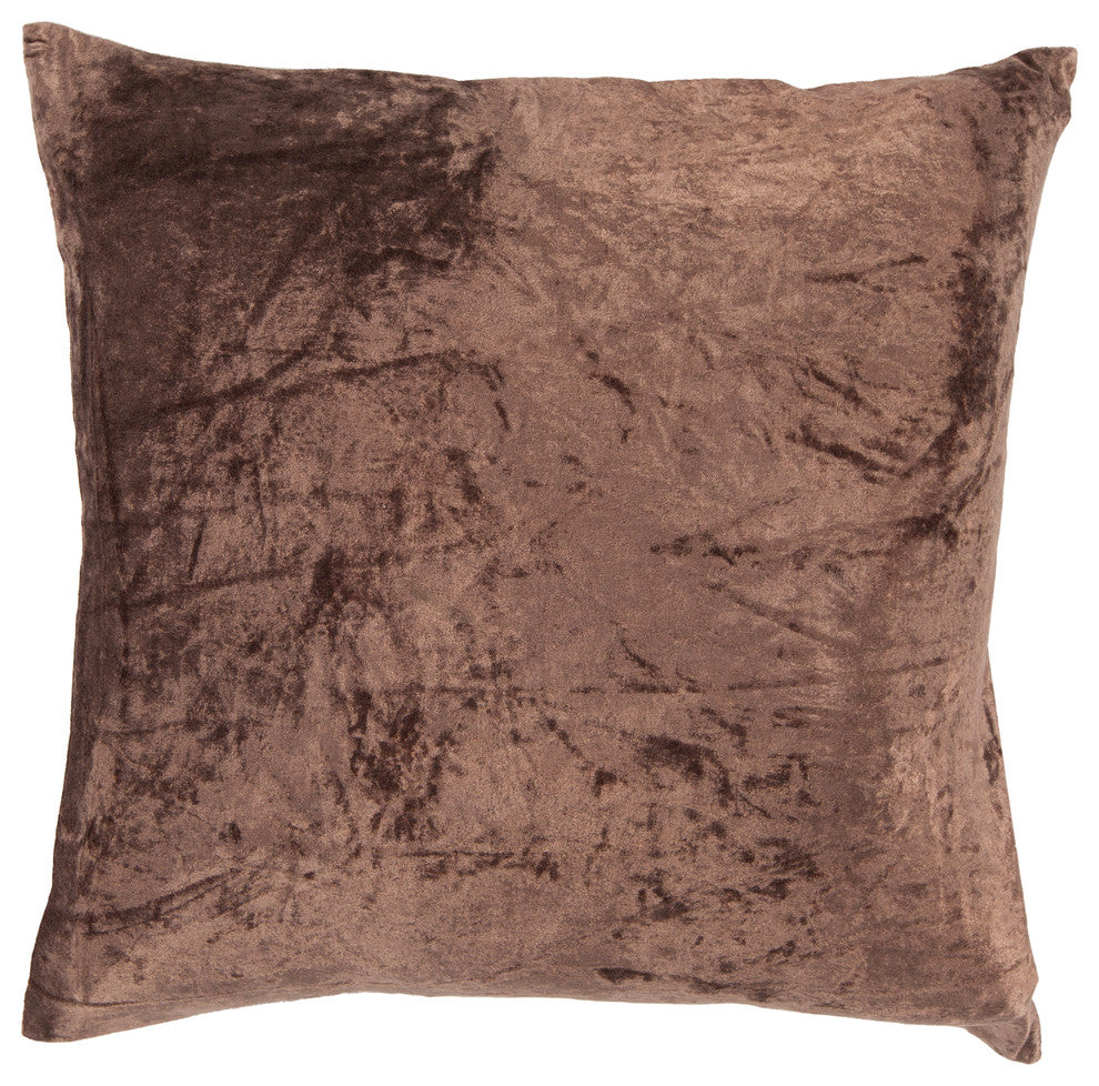 Handmade Cotton/ Linen Decorative Pillow, Brown, 22"