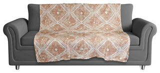 Orange Ikat 50 x 60 Coral Fleece Blanket