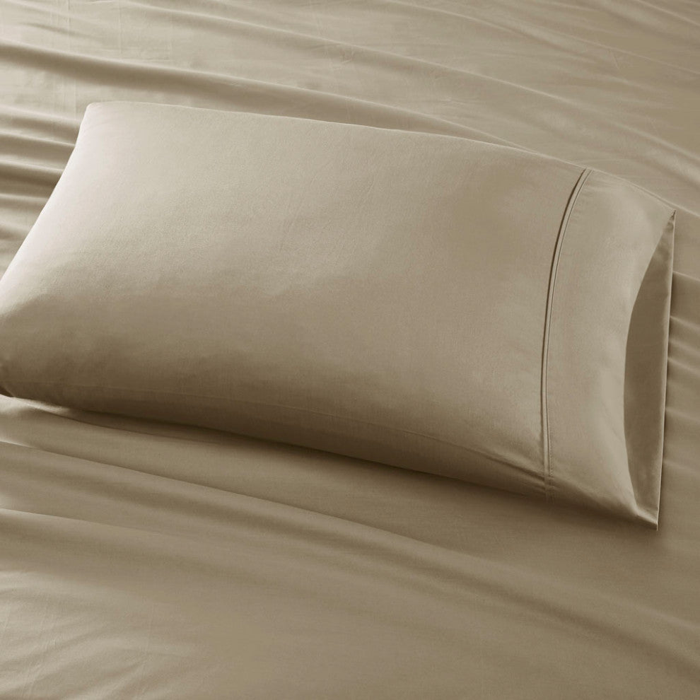 Madison Park 800 Thread Count Cotton-Blend Sateen 6-Piece Sheet Set, Khaki