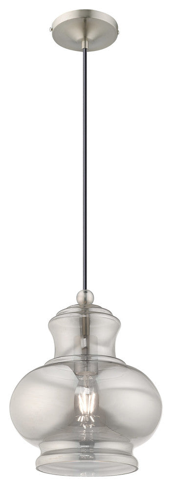 Livex Lighting Brushed Nickel 1-Light Mini Pendant