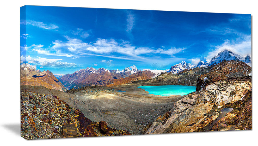 "Alps Mountains in Swiss Panorama" Seashore Wall Art, 40"x20"