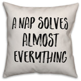 A Nap Solves Almost Everything, Throw Pillow, 20"x20"