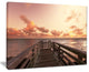 "Boardwalk On Beach Wooden Pier" Sea Bridge Canvas Wall Artwork, 20"x12"
