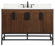 VF48848MWT-BS 48" Single Bathroom Vanity, Walnut With Backsplash