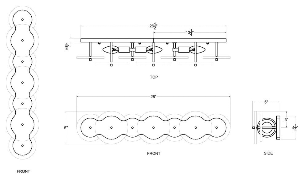 Cosmos 3-Lt Bath - Matte Black