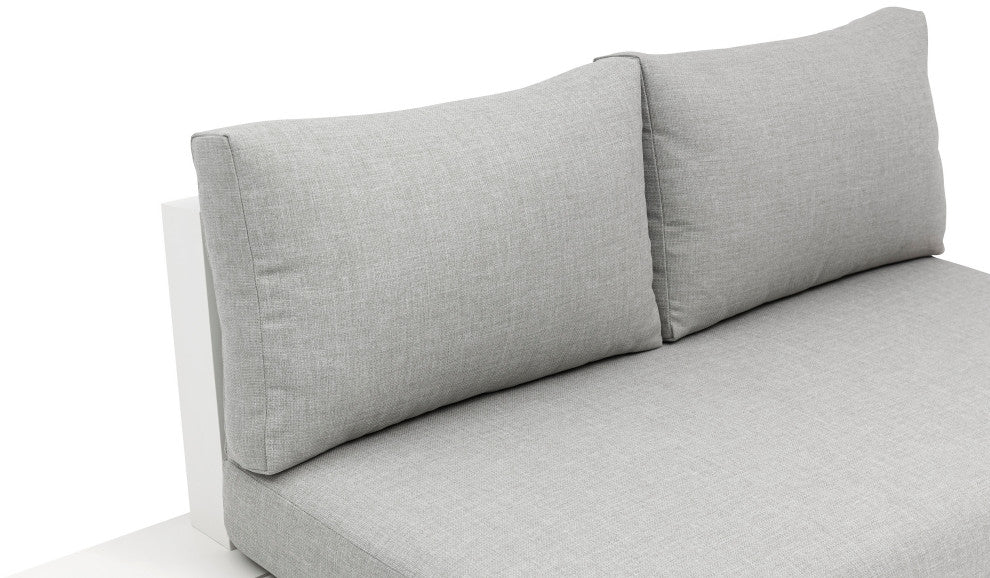 Maldives Grey Water Resistant Fabric Outdoor Patio Modular Sectional