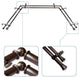 Bay Window Double Curtain Rod, Cocoa