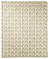 Straight Rainbow Pattern 50"x60" Coral Fleece Blanket