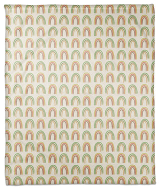 Straight Rainbow Pattern 50"x60" Coral Fleece Blanket