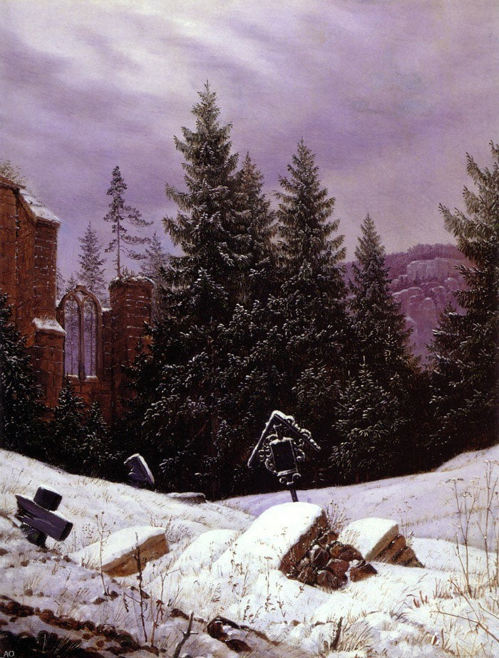 Carl Gustav Carus Cemetary on Mount Oybin, 21"x28" Gallery Wrapped Canvas