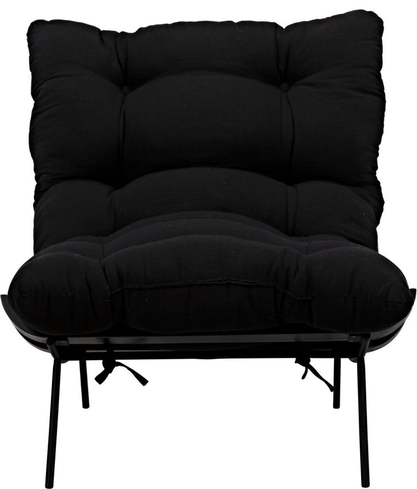 Charcoal Black Hanzo Chair, Steel Legs