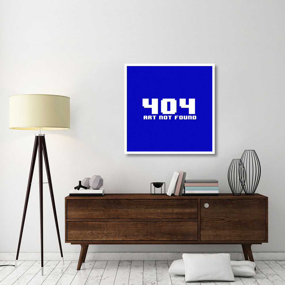 "Virtual Messages in the Real World - 404 Square Blue" Paper Art, 38"x38"