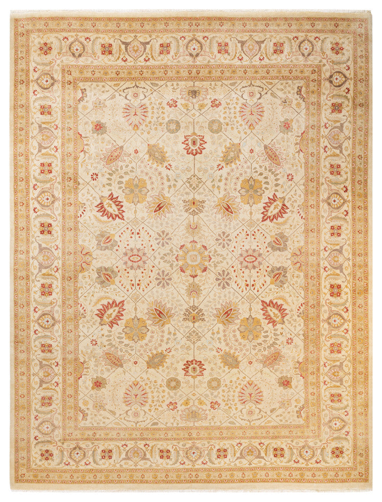 Mogul, One-of-a-Kind Hand-Knotted Area Rug Ivory, 9' 2" x 12' 1"