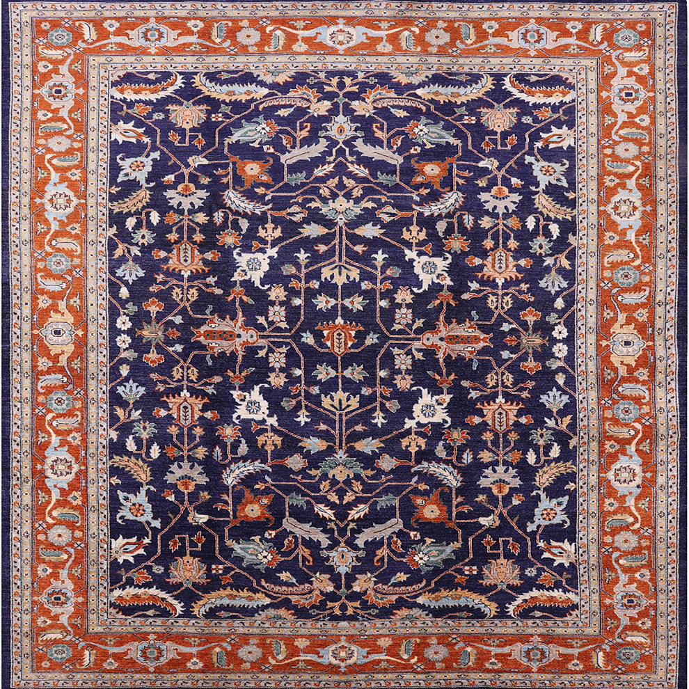 Ahgly Company Indoor Square Mid-Century Modern Area Rugs, 8' Square