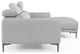 Rousso Grey Leather Sectional with Ratcheting Headrests, Right Chaise
