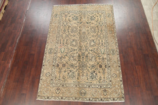 Consigned, Vintage Faded Persian Traditional Handmade Area Rug, Beige, 6x10