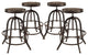 Modern Brown Collect Bar Stool Set of 4