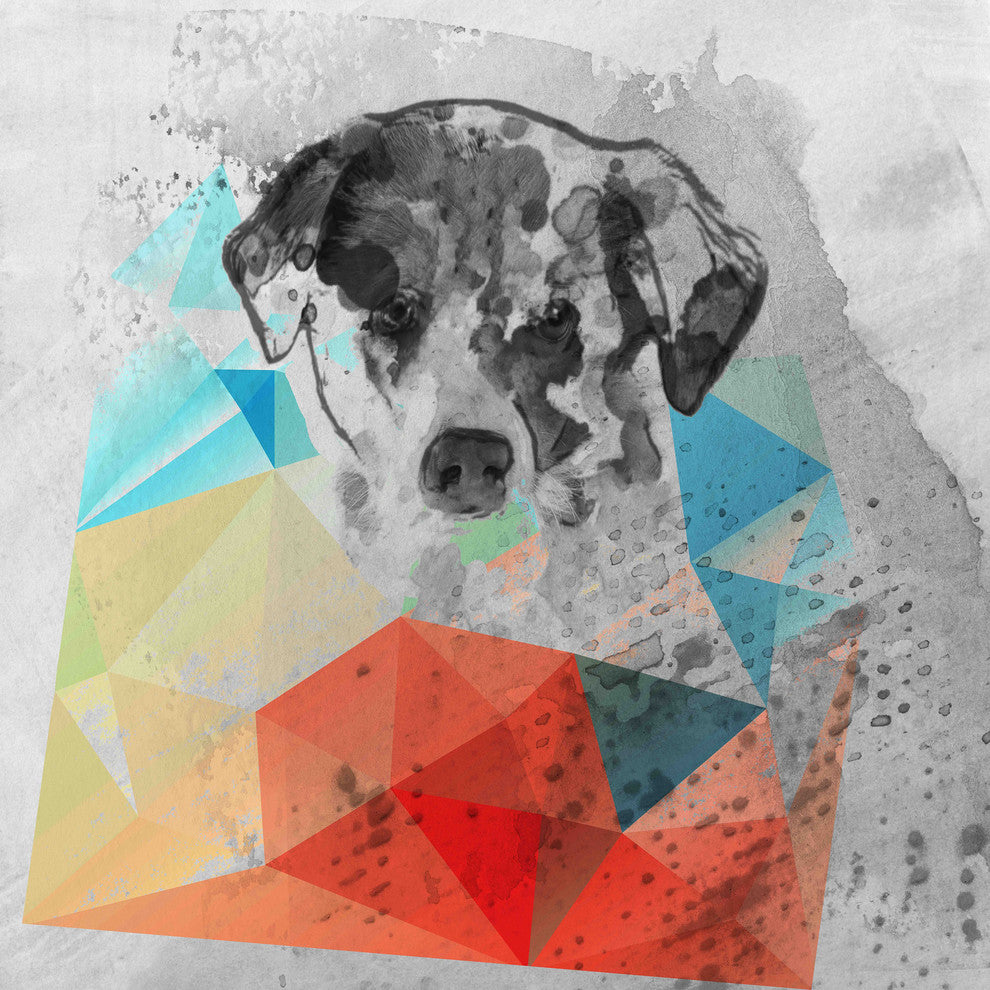 "Cute Dog 2" Painting Print on Canvas by Irena Orlov