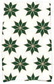 Christmas Stars 2 Decorative Holiday Geometric Print Hand Towel, Dark Green