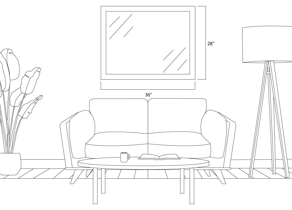 LaRue Framed Wall Mirror, White, 28" X 36"