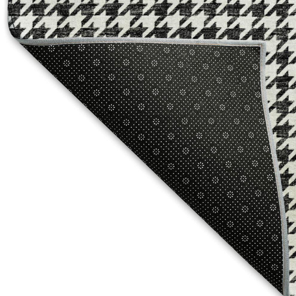 Addison Premium Washable Mayfield AMF137 Black 3'' x 5'' Rug