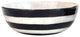 3.5" Round Capiz Bowl, Black Stripes, Set of 2