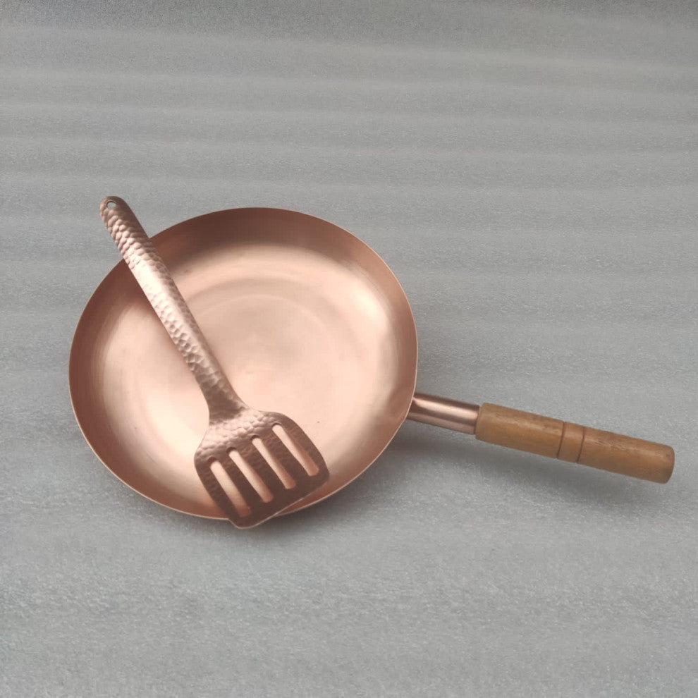 10x1.5" Round Plain Copper Pan with Spatula