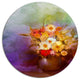 Bouquet Of Small Flowers Watercolor, Floral Round Wall Art, 36"